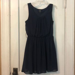 Navy blue chiffon dress